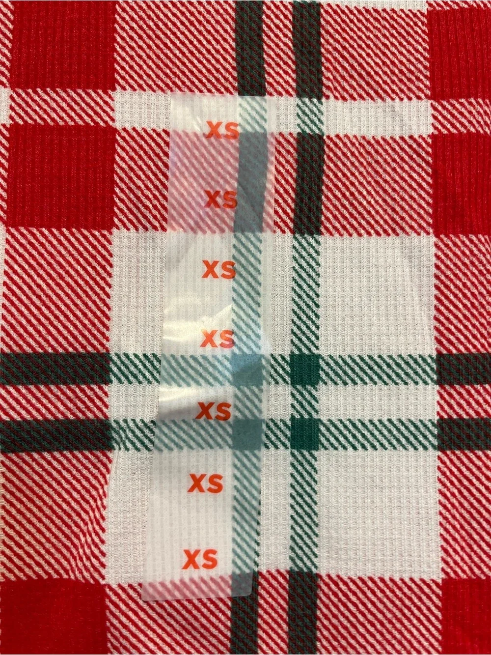 Old Navy Red, White & Green Plaid Long-Sleeve Tee